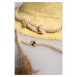 Heren Dolce & Gabbana Gele Wide Brim Bucket Hat met Logo