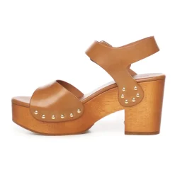 DAMES Chloé Gembere leren enkelband sandalen