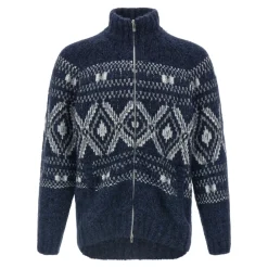 Heren Brunello Cucinelli Truien & Vesten^Geometric Jacquard Cardigan With Zipper