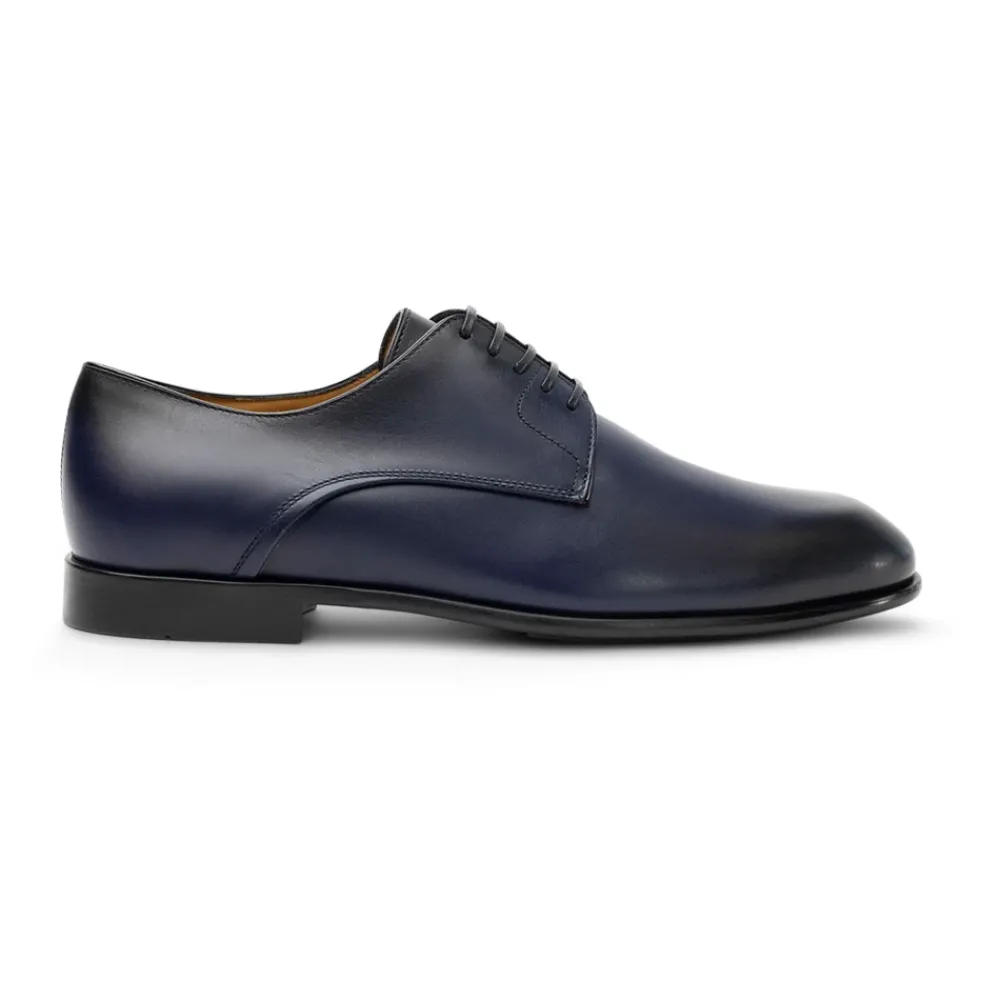 Heren Ferragamo Nette Schoenen^Gepolijste Leren Derby Schoenen