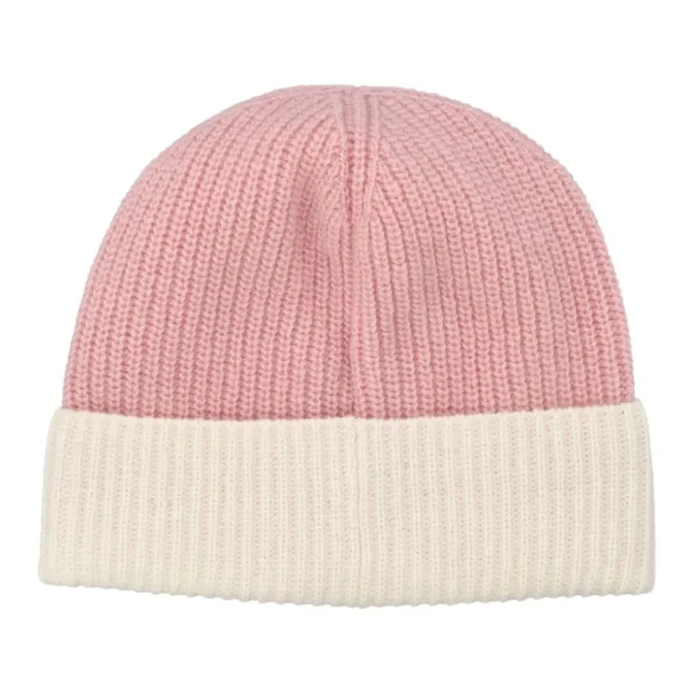 Moncler Geribbeld Nylon Hoed Logo Voorzijde