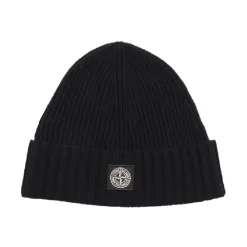Stone Island Geribbelde Beanie