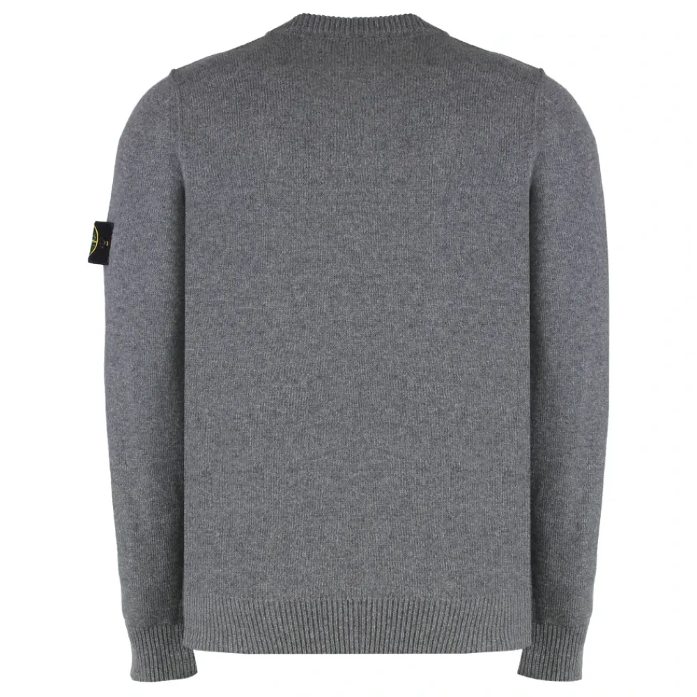 Heren Stone Island Truien & Vesten^Geribbelde crew-neck wolmix trui