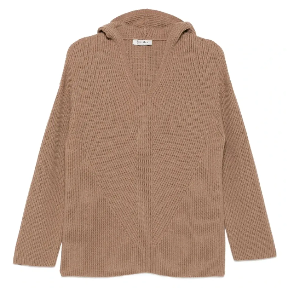 DAMES Max Mara Hoodies & Sweatvesten^Geribbelde Hoodie Falcone Gebreid