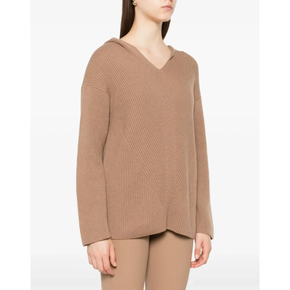 DAMES Max Mara Hoodies & Sweatvesten^Geribbelde Hoodie Falcone Gebreid