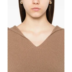 DAMES Max Mara Hoodies & Sweatvesten^Geribbelde Hoodie Falcone Gebreid