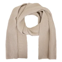 DAMES Elisabetta Franchi Geribbelde Sjaal met Initiaalborduring