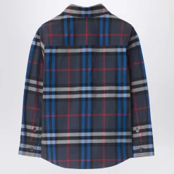 Burberry Bovenkleding^Geruit katoenen overhemd