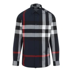 Heren Burberry Overhemden^Geruit katoenen overhemd