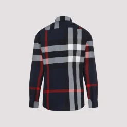 Heren Burberry Overhemden^Geruit katoenen overhemd