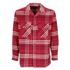 Heren HUF Overhemden^Geruite Flanellen Overhemd met Lange Mouwen