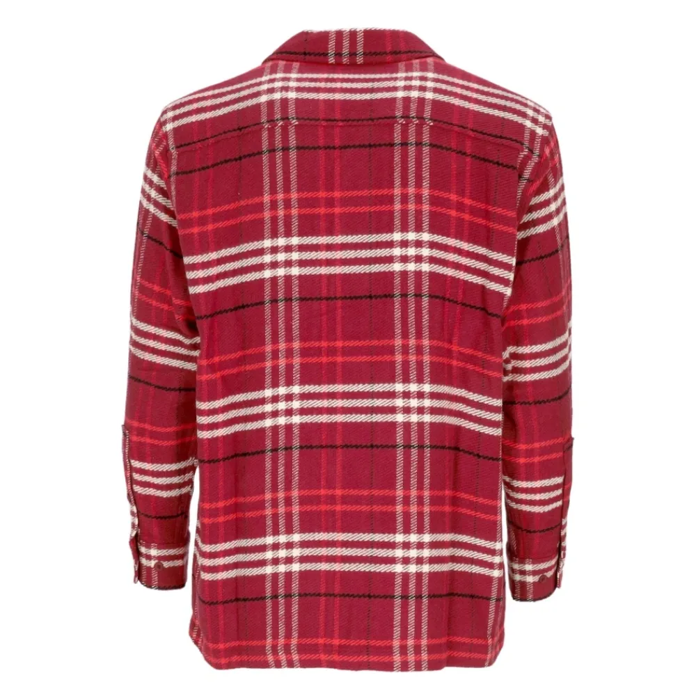 Heren HUF Overhemden^Geruite Flanellen Overhemd met Lange Mouwen