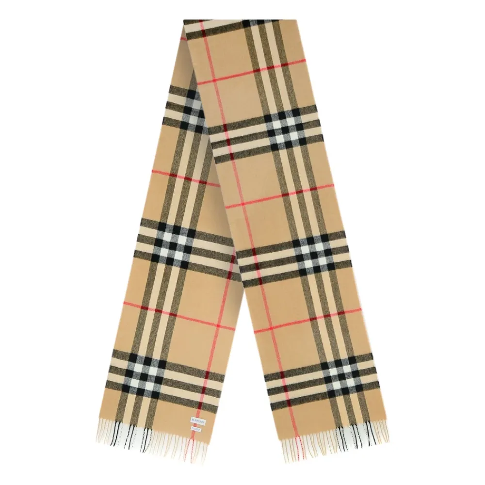 DAMES Burberry Geruite Kasjmier Sjaal