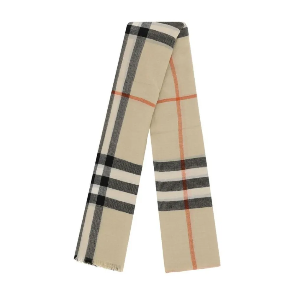 Heren Burberry Sjaals^Geruite Kasjmier Sjaal