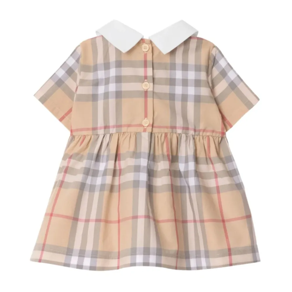 Burberry Geruite katoenen jurk met bloeiers