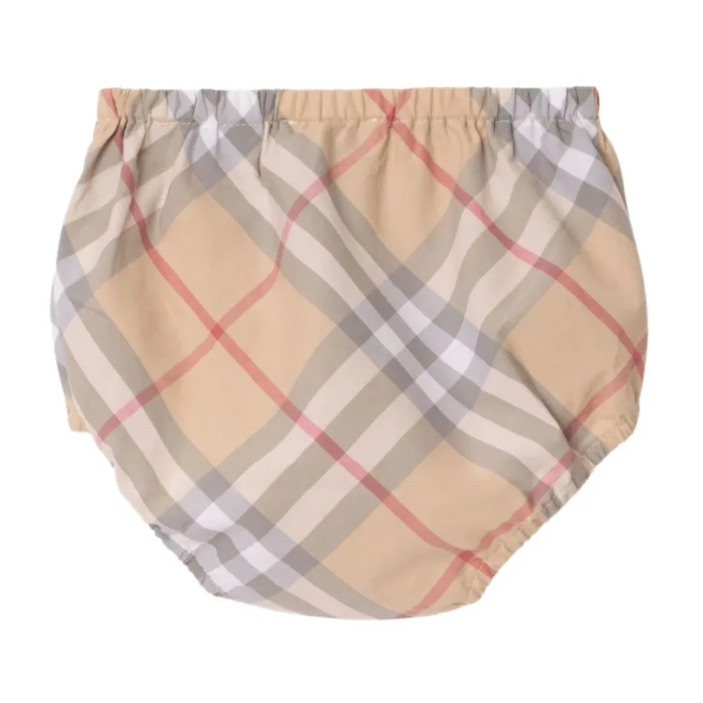 Burberry Geruite katoenen jurk met bloeiers