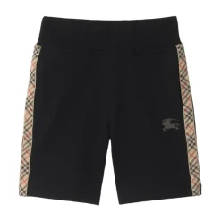 Burberry Broeken & Jeans^Geruite katoenen shorts met elastische tailleband