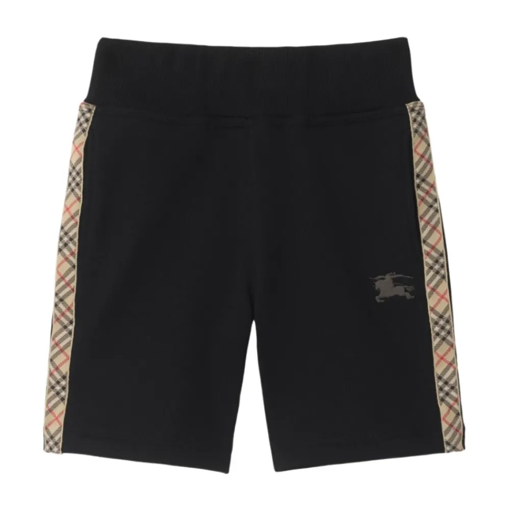 Burberry Broeken & Jeans^Geruite katoenen shorts met elastische tailleband