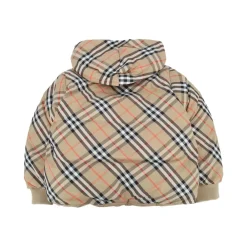 Burberry Geruite Patroon Hooded Rits Jas