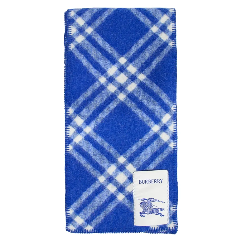 DAMES Burberry Geruite Wollen Capuchon Sjaal Deken