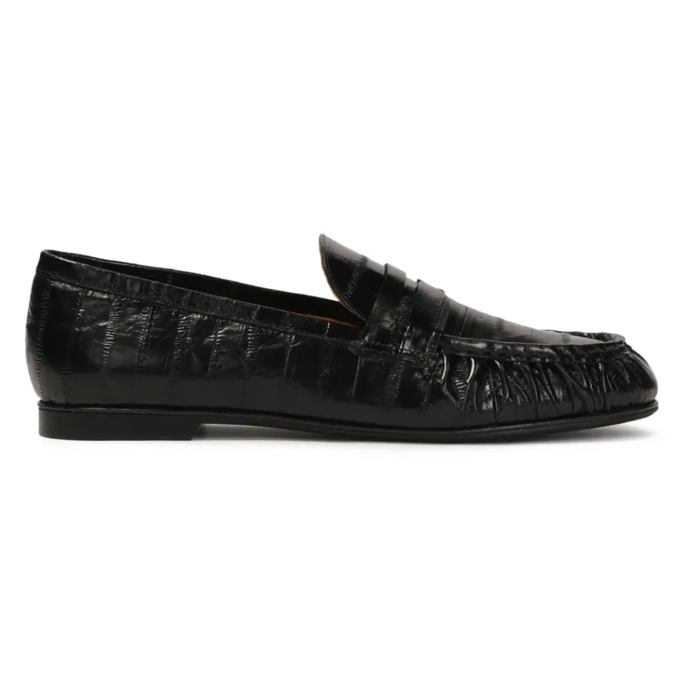 DAMES Kazar Loafers^Gestempeld leren instap halfschoenen