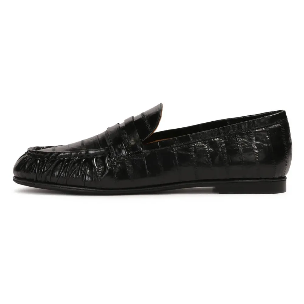 DAMES Kazar Loafers^Gestempeld leren instap halfschoenen