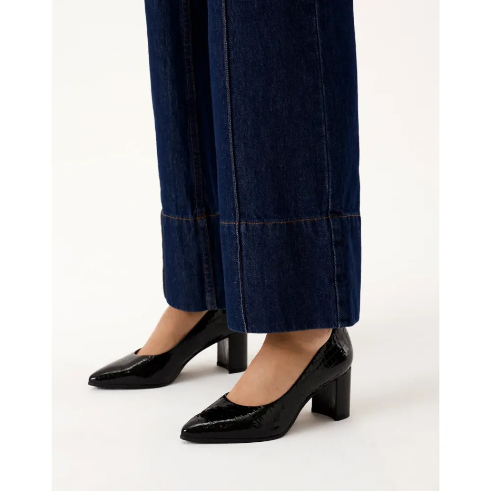 DAMES Kazar Pumps^Gestempelde lakleren pumps