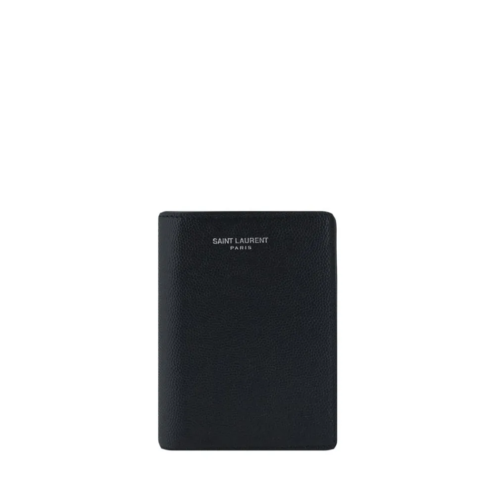Heren Saint Laurent Portefeuilles^Gestempelde Leren Portemonnee Billfold Ontwerp