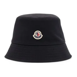 DAMES Moncler Gestikte Bucket Hat met Logopatch
