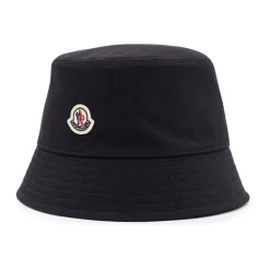 DAMES Moncler Gestikte Bucket Hat met Logopatch