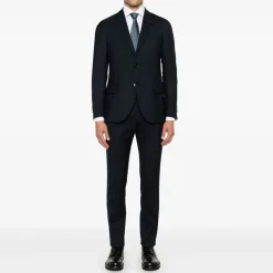 Heren Lardini Gestreept donker pak met klassieke details