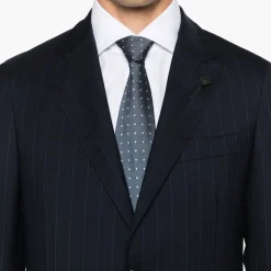 Heren Lardini Gestreept donker pak met klassieke details