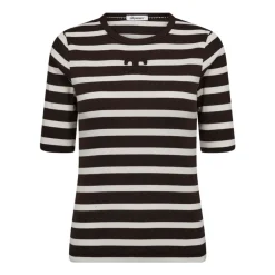 DAMES Co'Couture Gestreept Geribbeld Geborduurd T-shirt Top