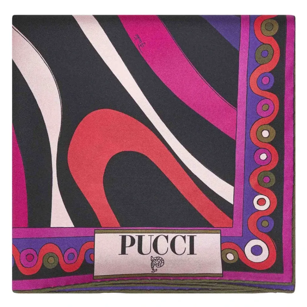 DAMES Pucci Gestreepte Boucle Zijden Sjaal