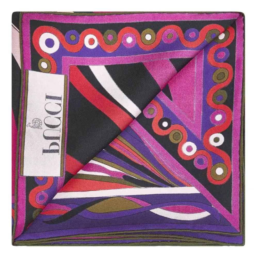 DAMES Pucci Gestreepte Boucle Zijden Sjaal