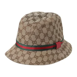 Gucci Mutsen En Petten^Gestreepte bucket hoed stijlvol accessoire