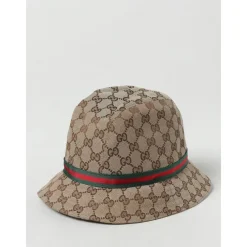 Gucci Mutsen En Petten^Gestreepte bucket hoed stijlvol accessoire
