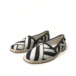 Heren Dolce & Gabbana Gestreepte Canvas Espadrilles Stijlvolle Charme