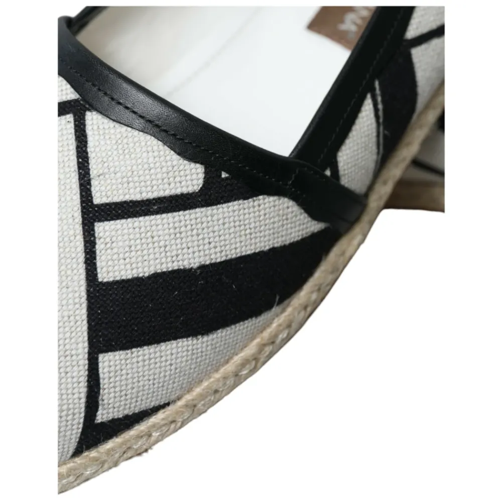 Heren Dolce & Gabbana Gestreepte Canvas Espadrilles Stijlvolle Charme