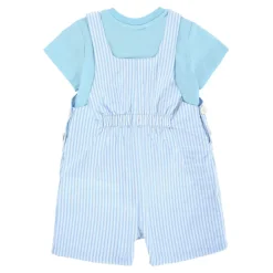 Moschino Gestreepte Dungarees met Teddy Bear Patch