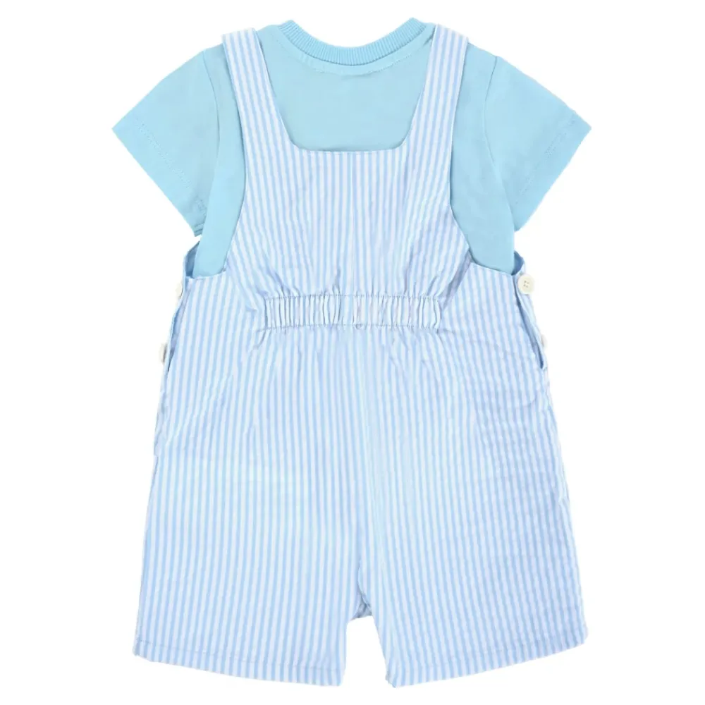 Moschino Gestreepte Dungarees met Teddy Bear Patch
