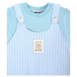 Moschino Gestreepte Dungarees met Teddy Bear Patch