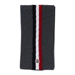 Moncler Sjaals^Gestreepte Geribbelde Gebreide Sjaal
