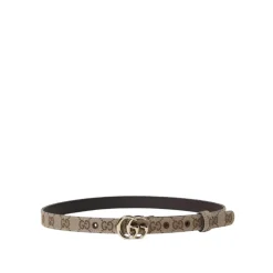 DAMES Gucci Gestreepte Interlocking Gesp Riem