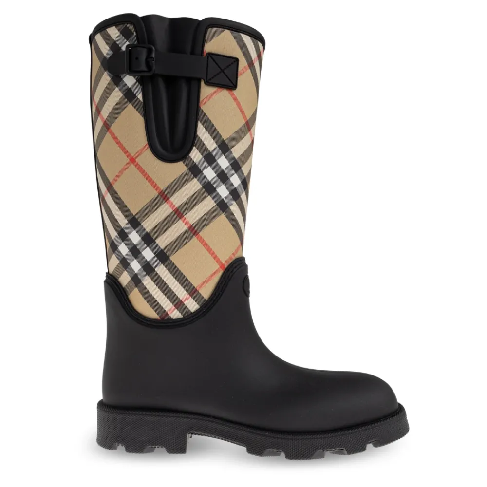 Heren Burberry Laarzen^Gestreepte regenlaarzen
