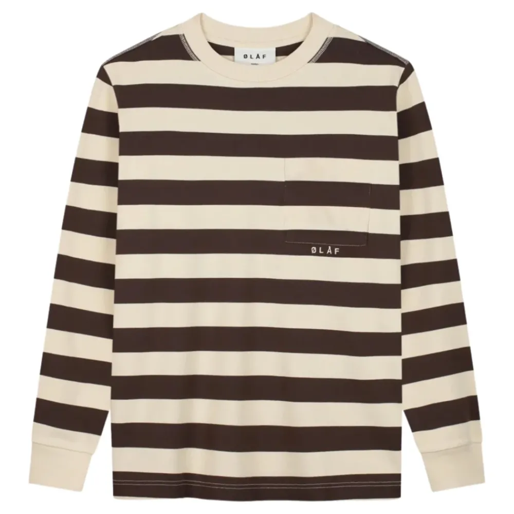 Heren Olaf Hussein Shirts^Gestreepte Rib Crewneck Sweater in