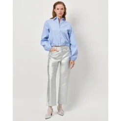 DAMES Dante 6 Blouses^Gestreepte trekkoordshirt