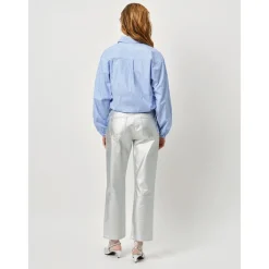 DAMES Dante 6 Blouses^Gestreepte trekkoordshirt