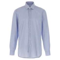 Heren Barba Gestreken Poplin Overhemd