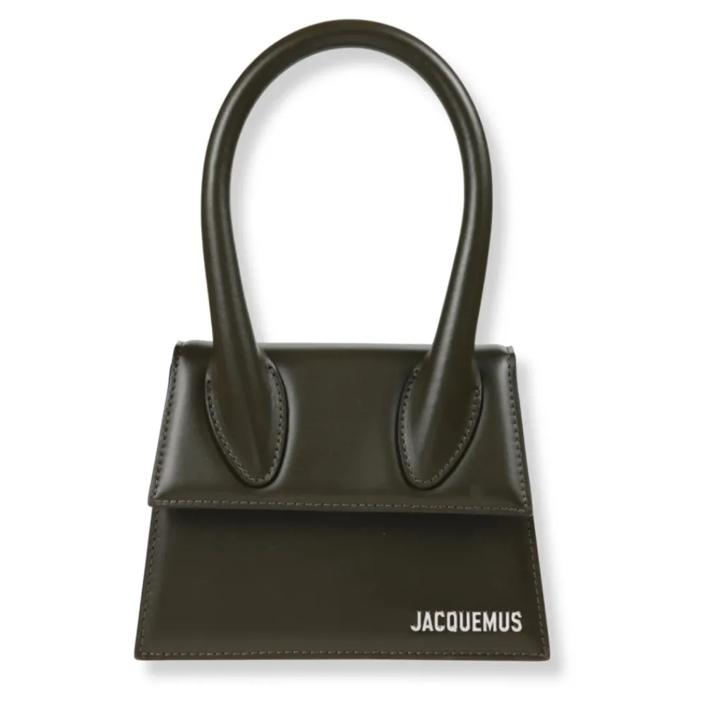 DAMES Jacquemus Heuptassen^Gestructureerde leren handtas met afneembare band